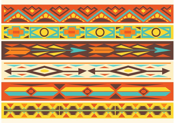 700x490 Native American Pattern Vector Borders