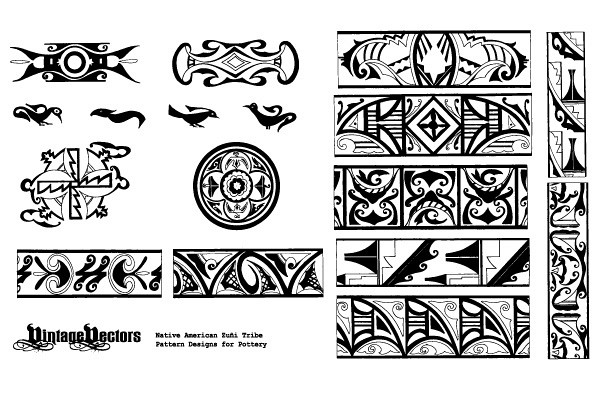 600x400 Native American Vector Patterns
