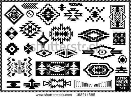 450x338 Aztec Native Navajo Design Elements Vector Set Ron's Pins
