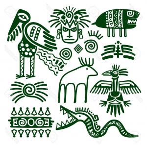 300x300 Photostock Vector Aztec And Inca Native American Tribal Signs