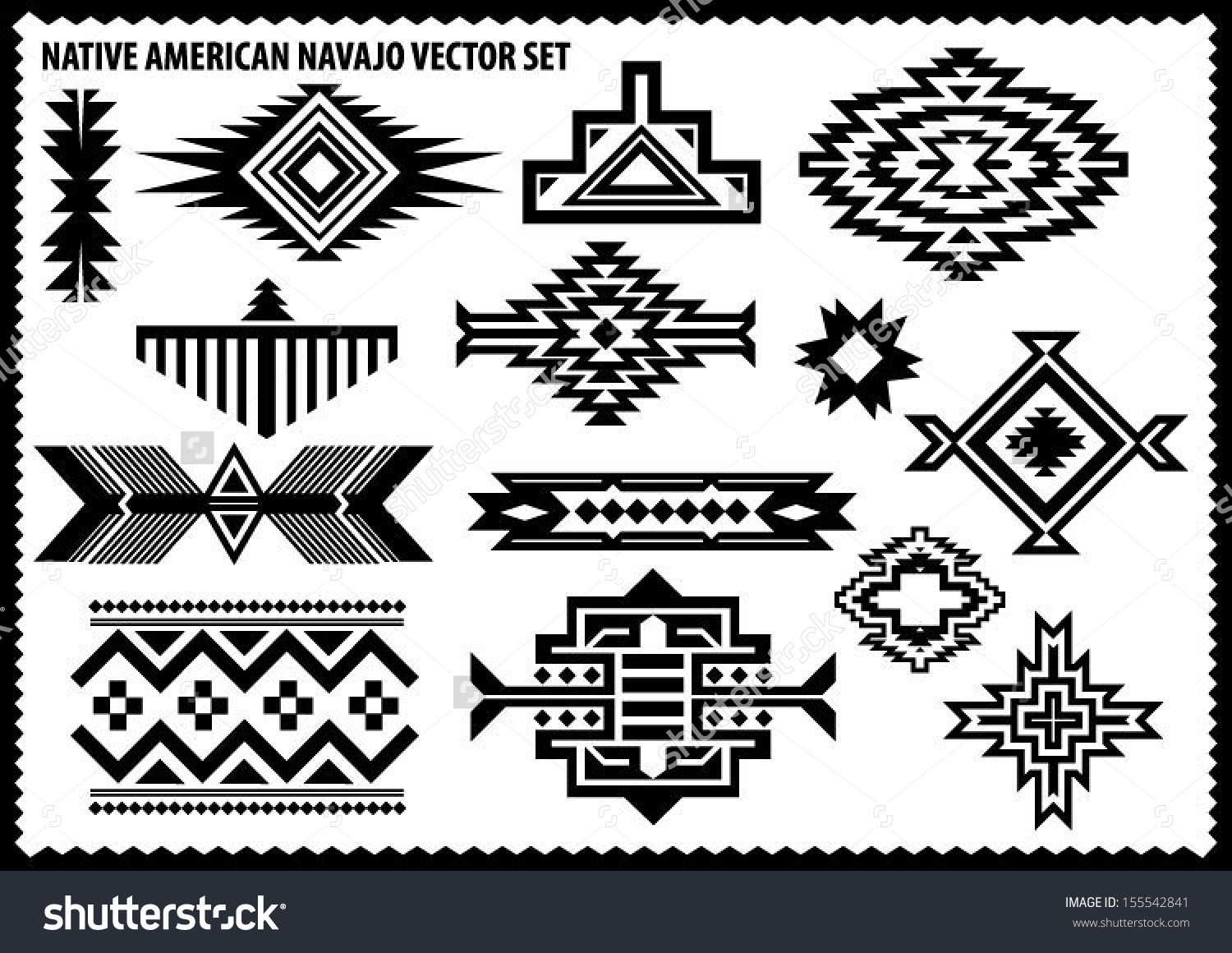 1500x1160 Native American Vector Set Golanz Art^ Indian Symbols, Native