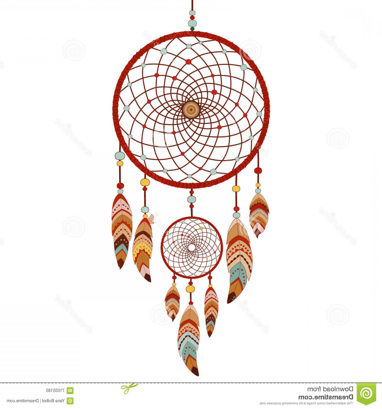 1560x1668 Stock Illustration Dreamcatcher Colorful Logo White Background
