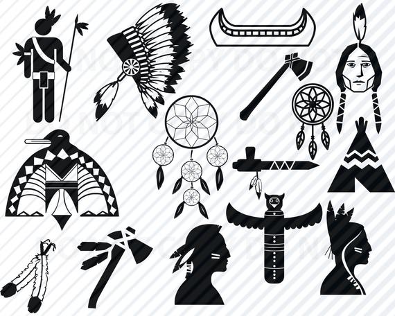 570x456 Native American Indian Bundle Tribal Vector Images Etsy