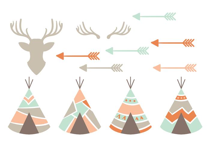 700x490 Native American Vector Icons