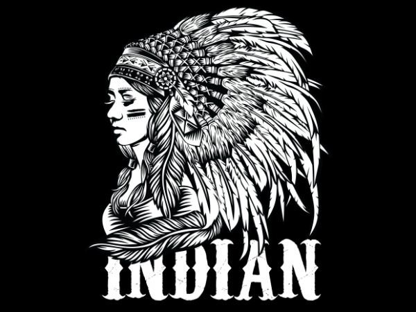 600x450 Native American Women T Shirt Vector Artwork