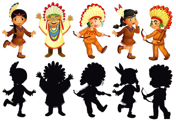 710x490 Set Of Native American Character