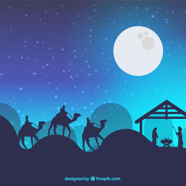 Nativity Scene Silhouette Vector at Vectorified.com | Collection of ...