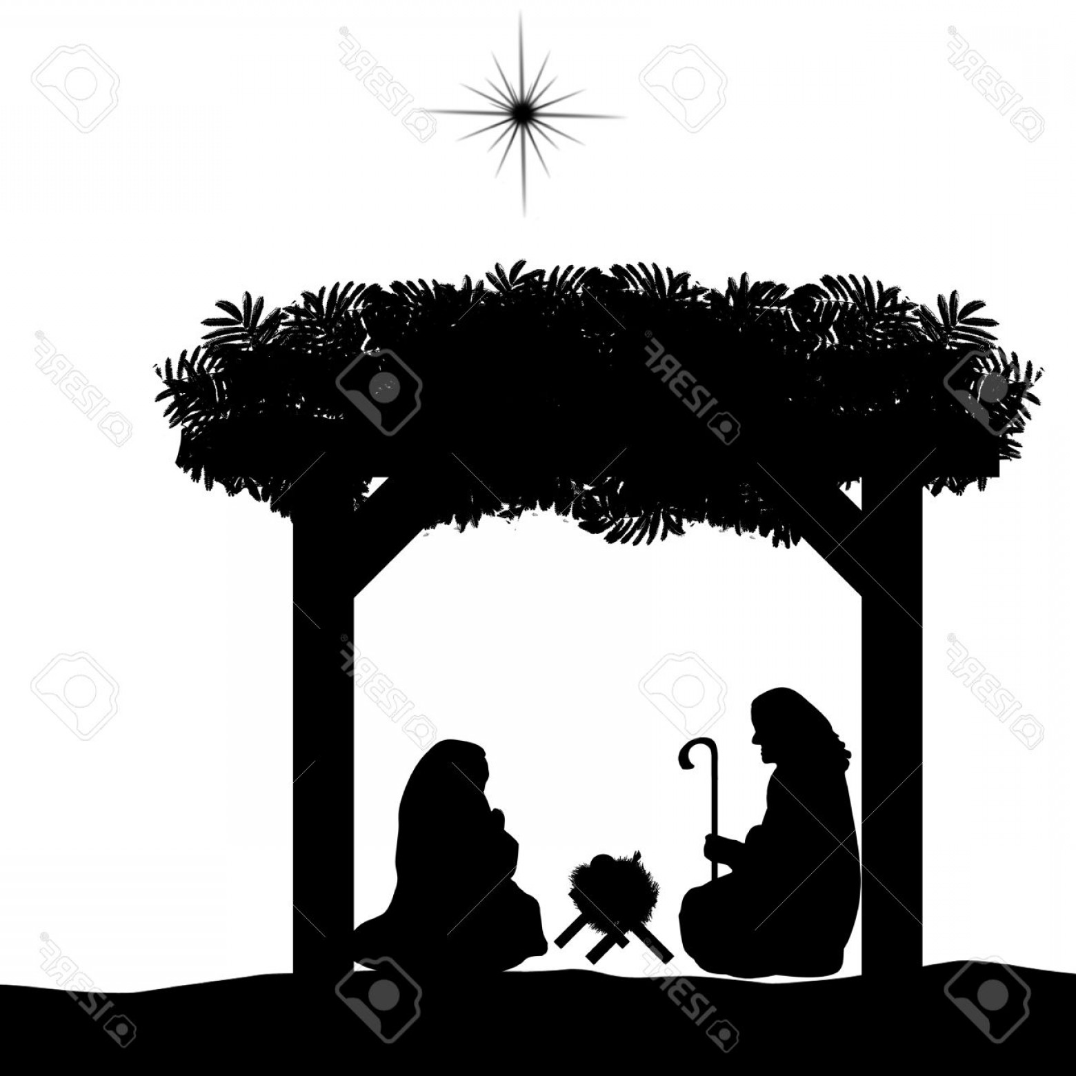 1560x1560 Photostock Vector Christmas Nativity Scene With Baby Jesus