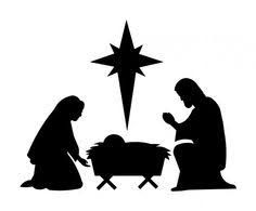 Nativity Scene Silhouette Vector at Vectorified.com | Collection of ...