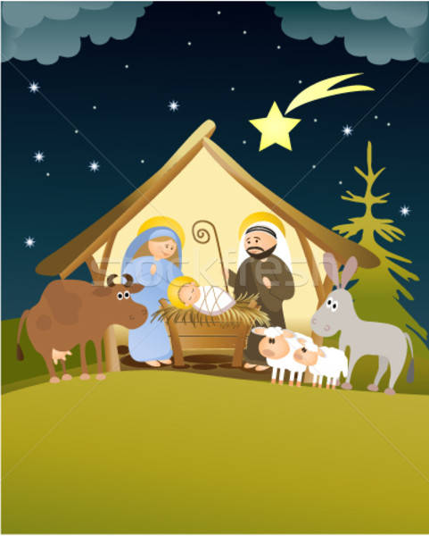 Christmas Nativity Scene Vector Illustration Jagoda 481x600 Christmas Nativity Scene Vector Illustration Jagoda