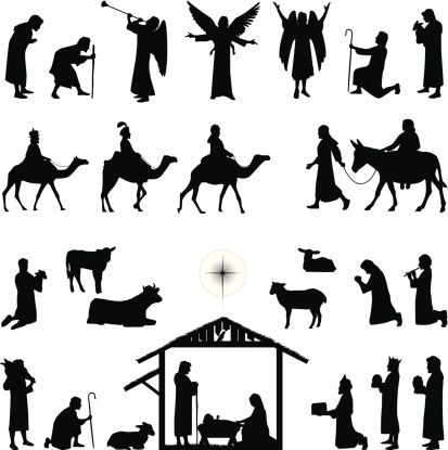Nativity Scene Illustrations Vector Images Christmas 413x415 Nativity Scene Illustrations Vector Images Christmas