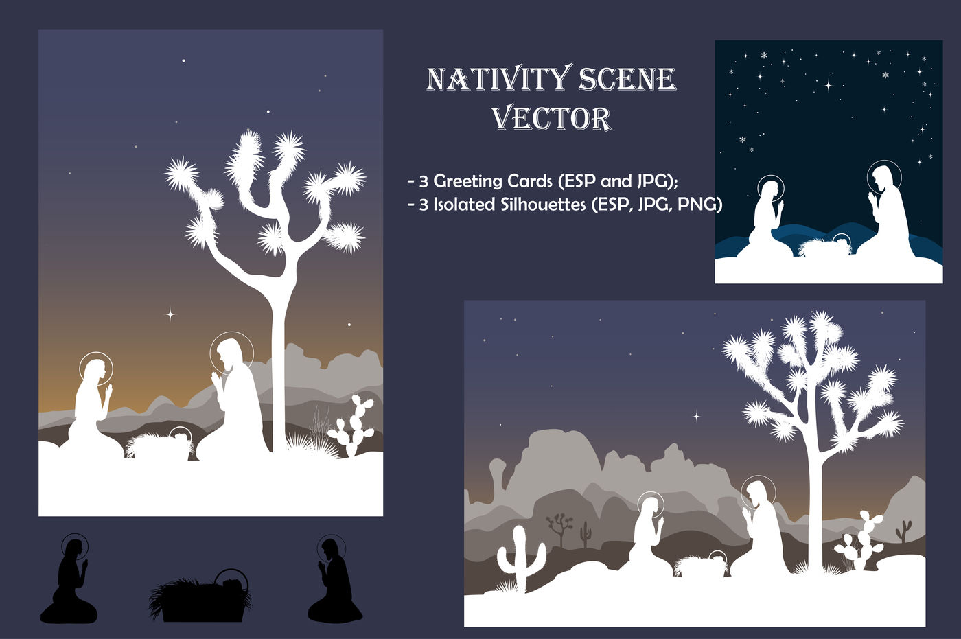 Nativity Scene Vector 1400x931 Nativity Scene Vector