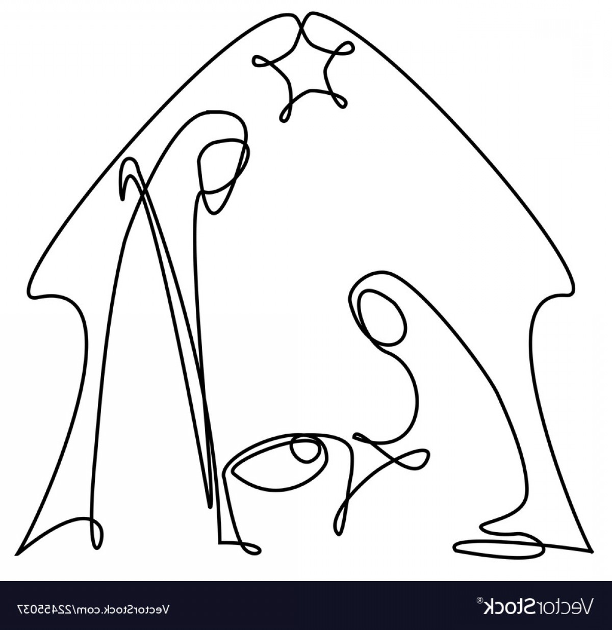 Nativity Scene Vector at Vectorified.com | Collection of Nativity Scene ...