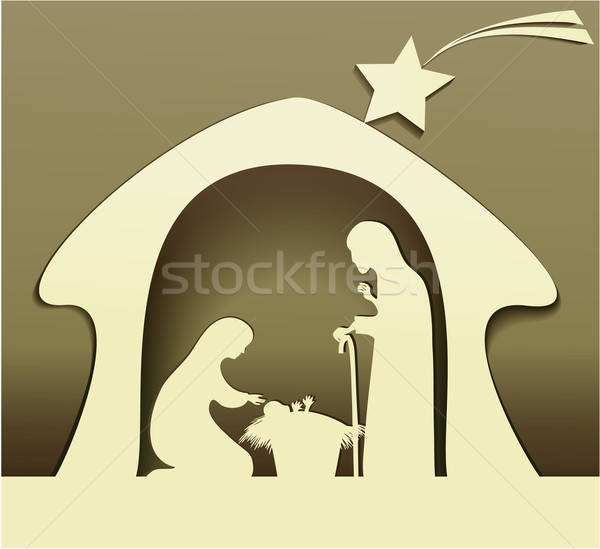 Nativity Scene Vector Illustration Jagoda 600x549 Nativity Scene Vector Illustration Jagoda