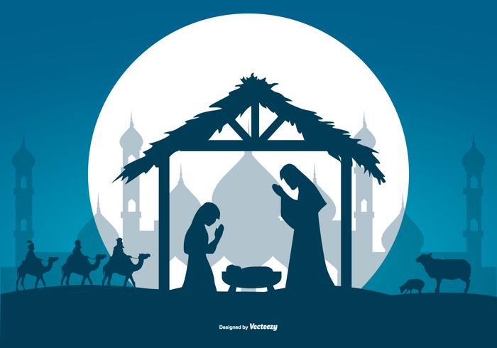 Beautiful Nativity Vector Scene 700x490 Beautiful Nativity Vector Scene