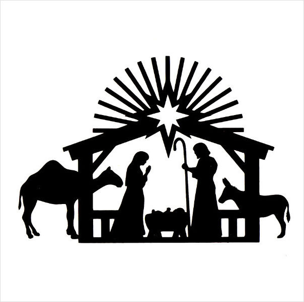 Nativity Silhouette Vector