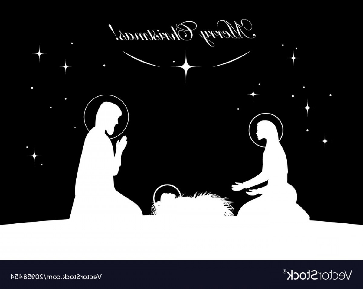 Nativity Scene White On Black Vector Soidergi 1200x957 Nativity Scene White On Black Vector Soidergi