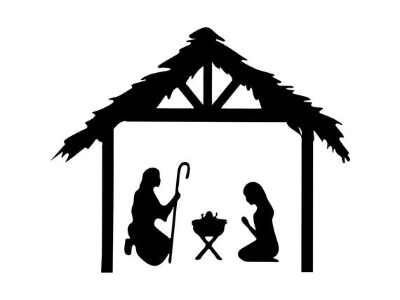 Nativity Silhouette Vector at Vectorified.com | Collection of Nativity ...