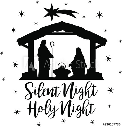 Nativity Silhouette Vector at Vectorified.com | Collection of Nativity ...