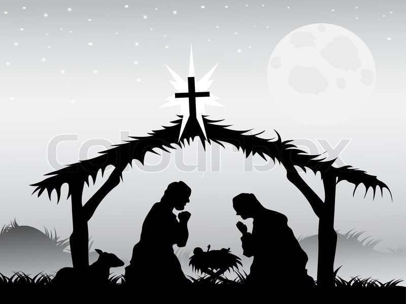 800x600 Nativity Scene,vector Stock Vector Colourbox