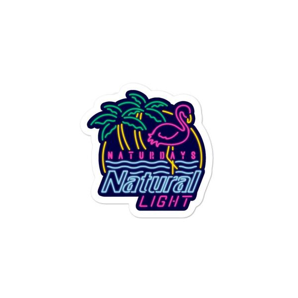 Naturdays Neon Natural Light Die Cut Sticker Rowdy Gentleman 600x600 Naturdays Neon Natural Light Die Cut Sticker Rowdy Gentleman