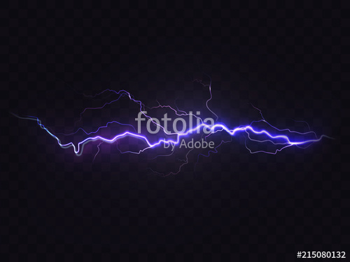 Vector Realistic Lightning Isolated On Black Background Natural 500x375 Vector Realistic Lightning Isolated On Black Background Natural