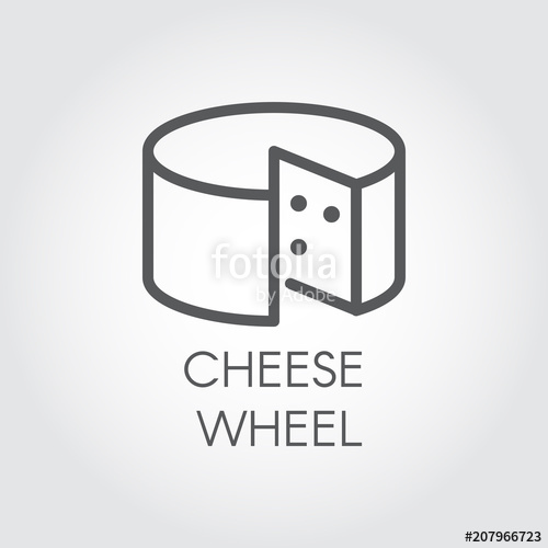 Cheese Wheel Thin Linear Icon Dairy Product Line Label Natural 500x500 Cheese Wheel Thin Linear Icon Dairy Product Line Label Natural