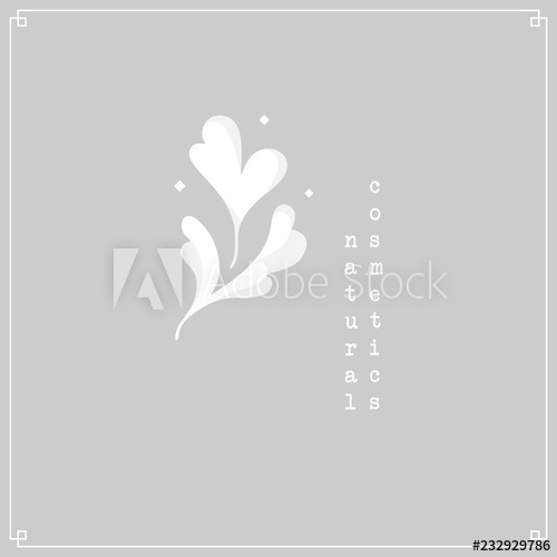 Floral Logo For Natural Concept Design White Dainty Flower Motif 500x500 Floral Logo For Natural Concept Design White Dainty Flower Motif