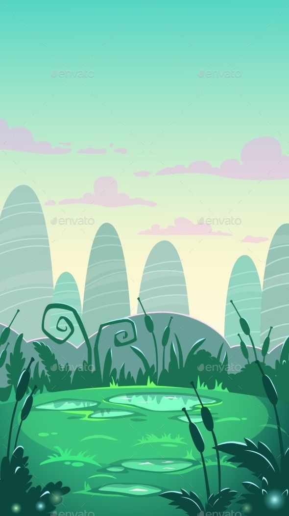 590x1052 Cartoon Vertical Landscape Illustration