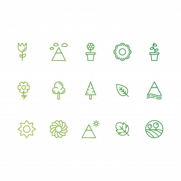 626x626 Green Nature Icons Vector Free Download