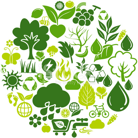 440x440 Round Shape With Nature Icon Stock Vector