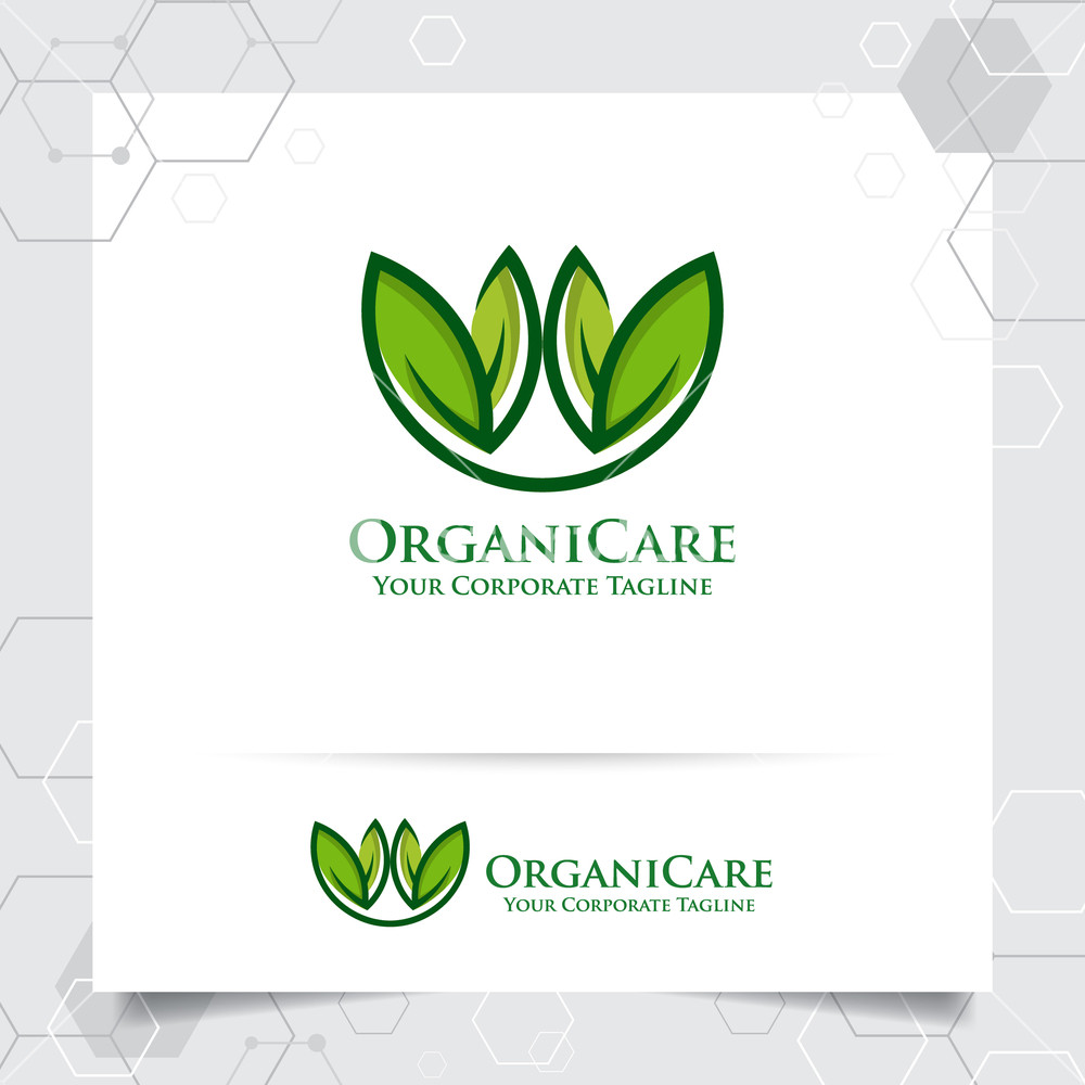 1000x1000 Agriculture Logo Design With Concept Of Green Leaves Vector