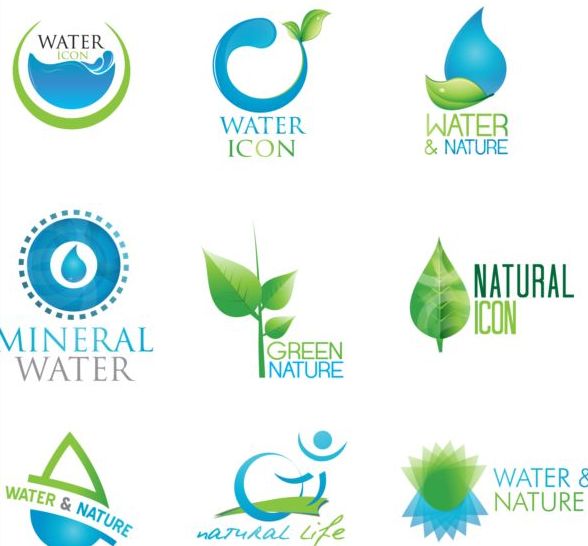 588x546 Water With Nature Icons Vector Set Free Download