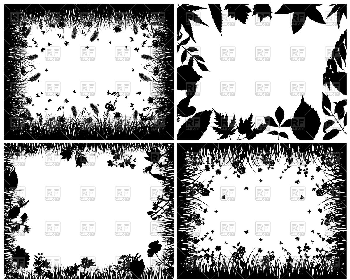 1200x960 Natural Frame Silhouettes Vector Image Of Borders And Frames