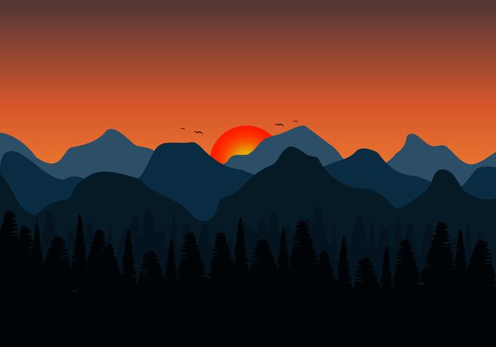 700x490 Nature Background Of Mountains Sunset Landscape Background