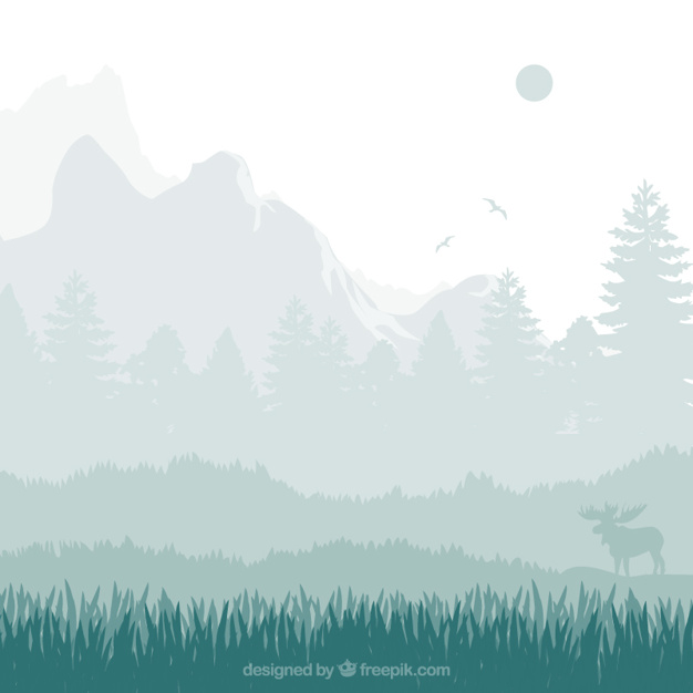 626x626 Nature Landscape Silhouettes Vector Free Download