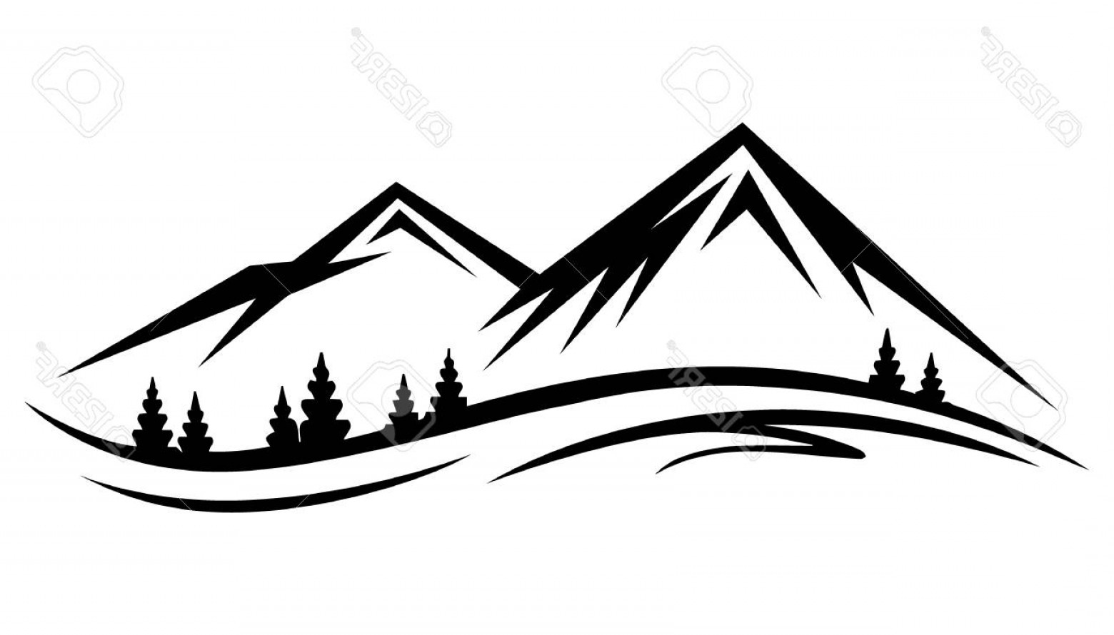 1560x890 Photostock Vector Abstract Vector Nature Or Outdoor Mountain Range