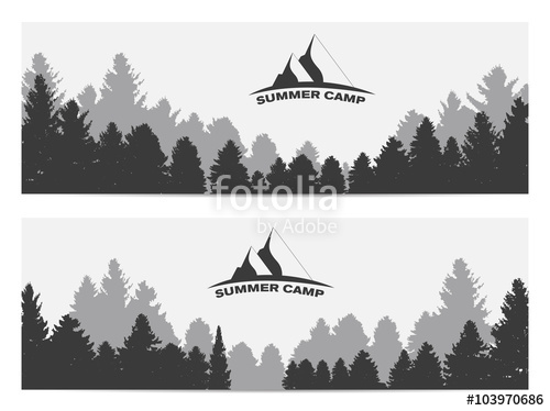 500x374 Summer C Image Of Nature Tree Silhouette Vector Illustrati