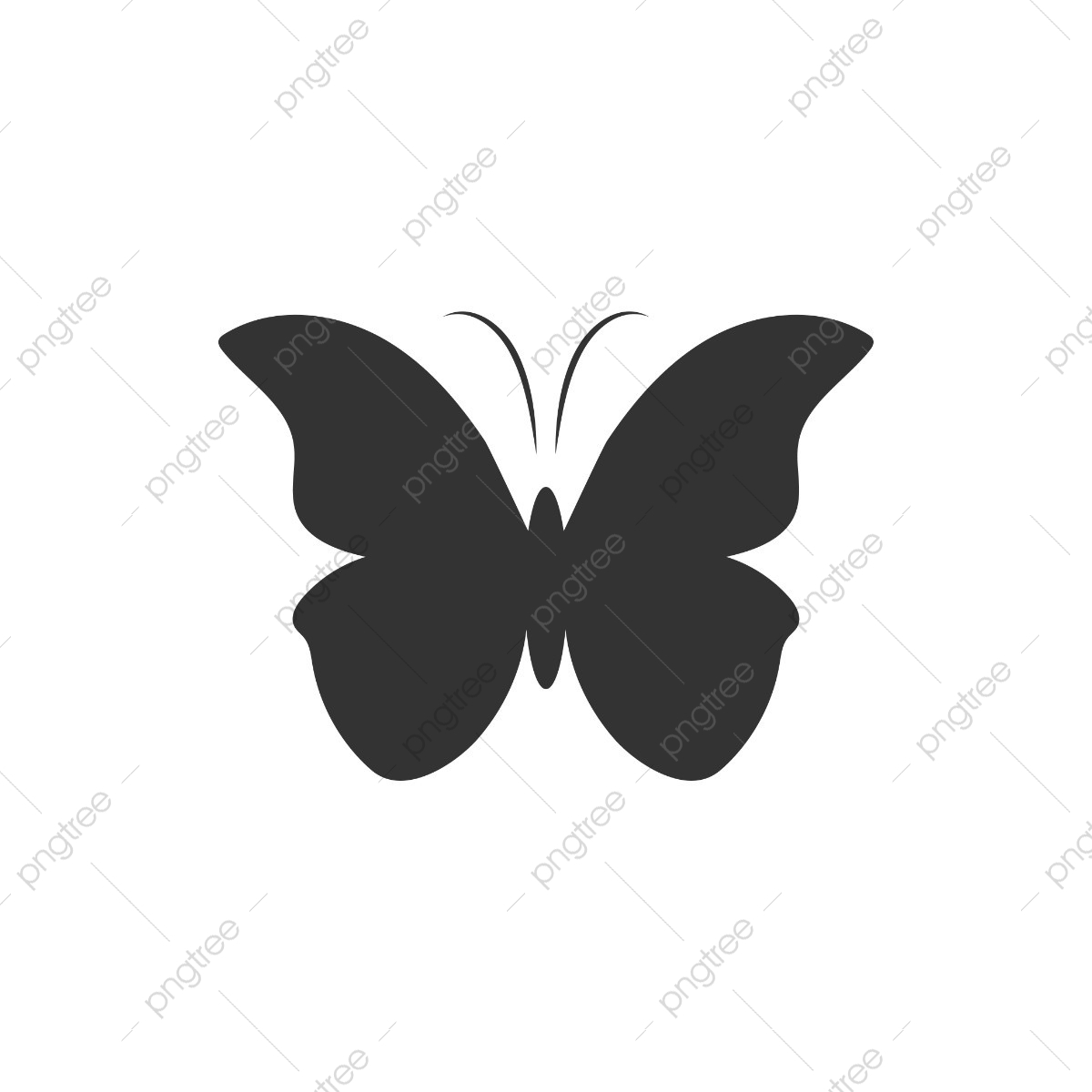 1200x1200 Butterfly Silhouette Logo Icon Template, Wings, Nature, Spring Png