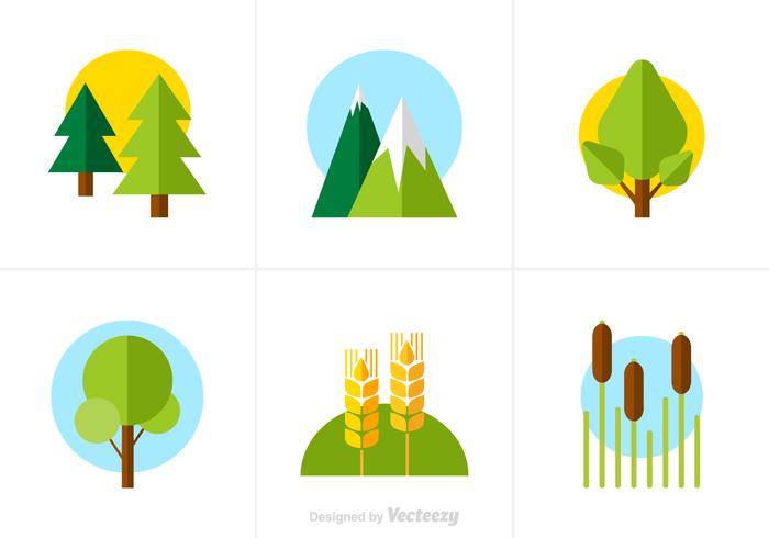 700x490 Free Flat Nature Vector Icons