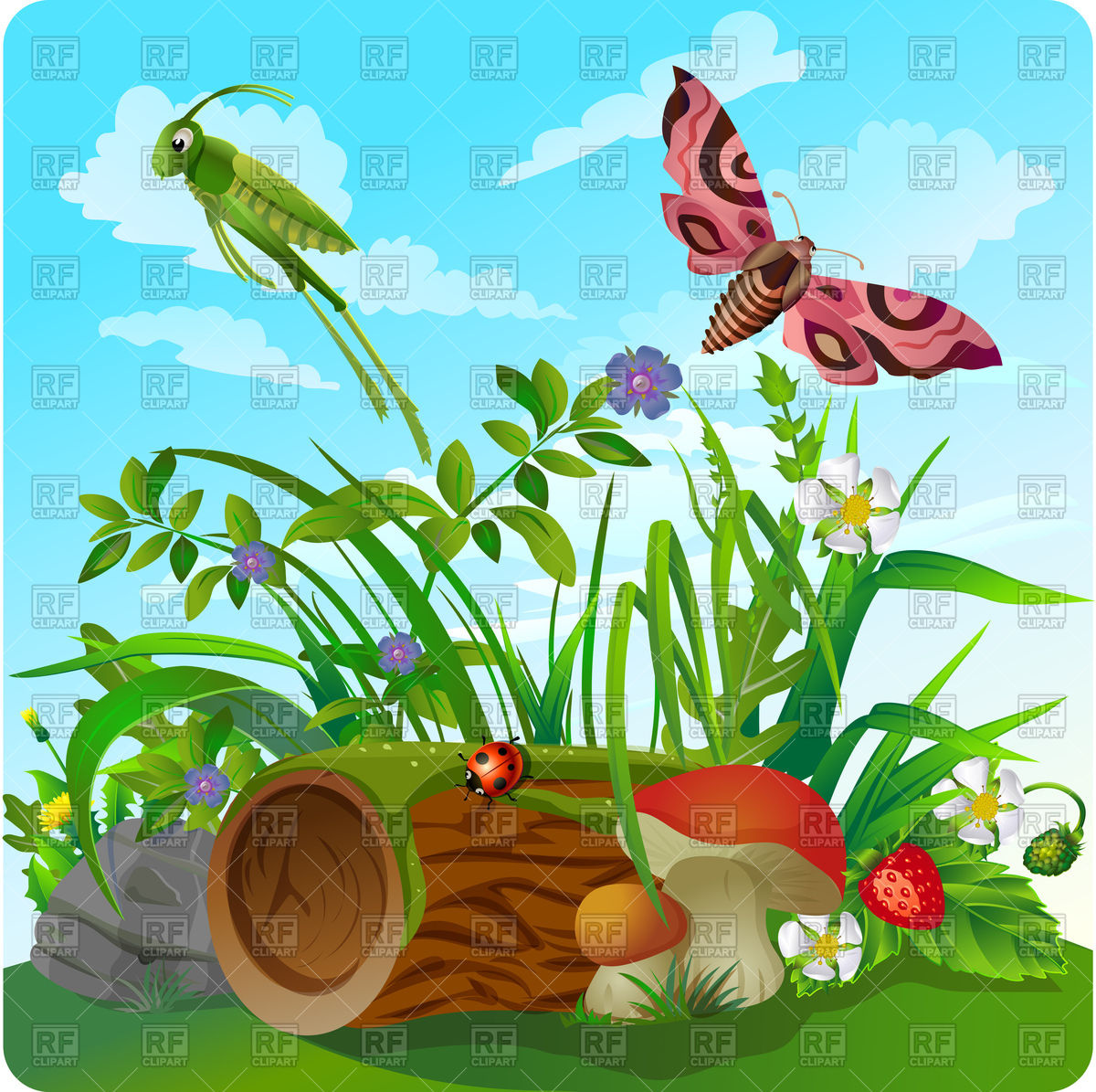 1200x1195 Illustration Of Nature Vector Image Of Nature, Landscape