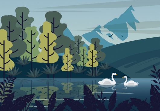 530x368 Nature Landscape Vector Free Vector Download