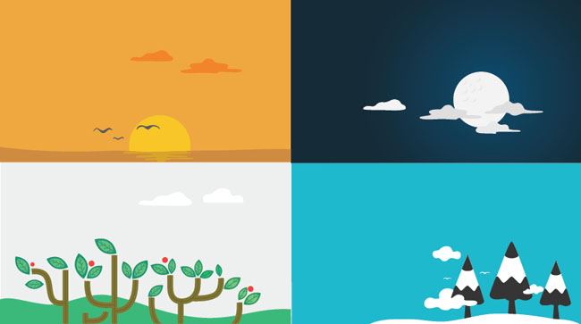 650x363 Unique Nature Scenes Vector Backgrounds