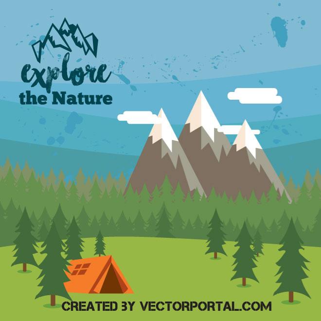 660x660 Explore The Nature Vector Poster