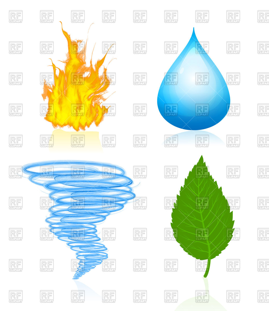 1039x1200 Four Elements Of Nature Vector Image Of Icons And Emblems