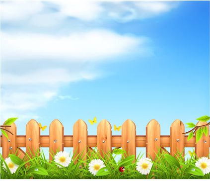 423x364 Wooden Fence With Nature Vector Background Wallpa Vector