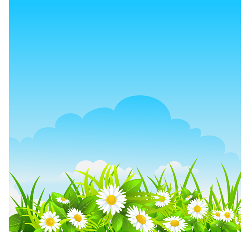 500x483 Blue Sky With Nature Vector Background Vector Over Millions