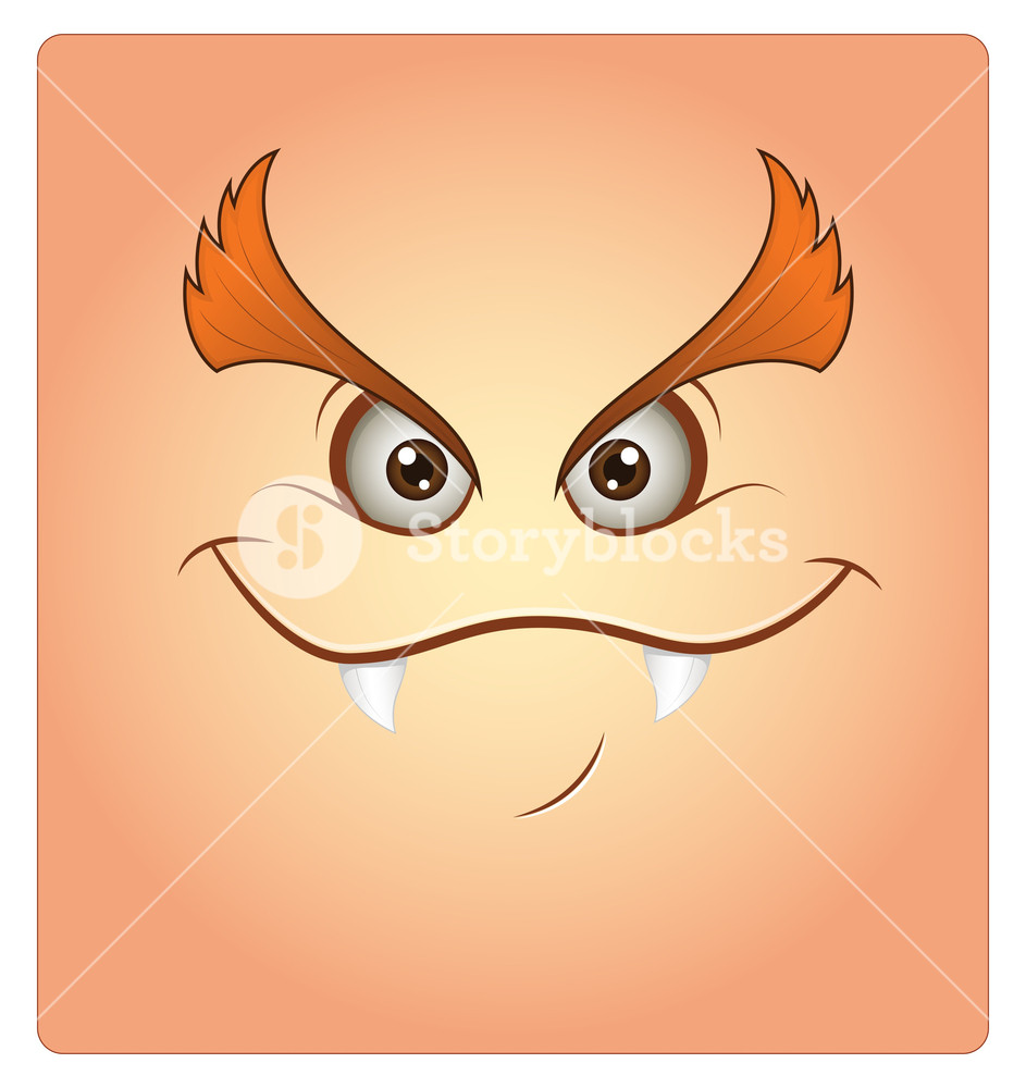943x1000 Naughty Smile Face Vector Smiley Cartoon Royalty Free Stock Image