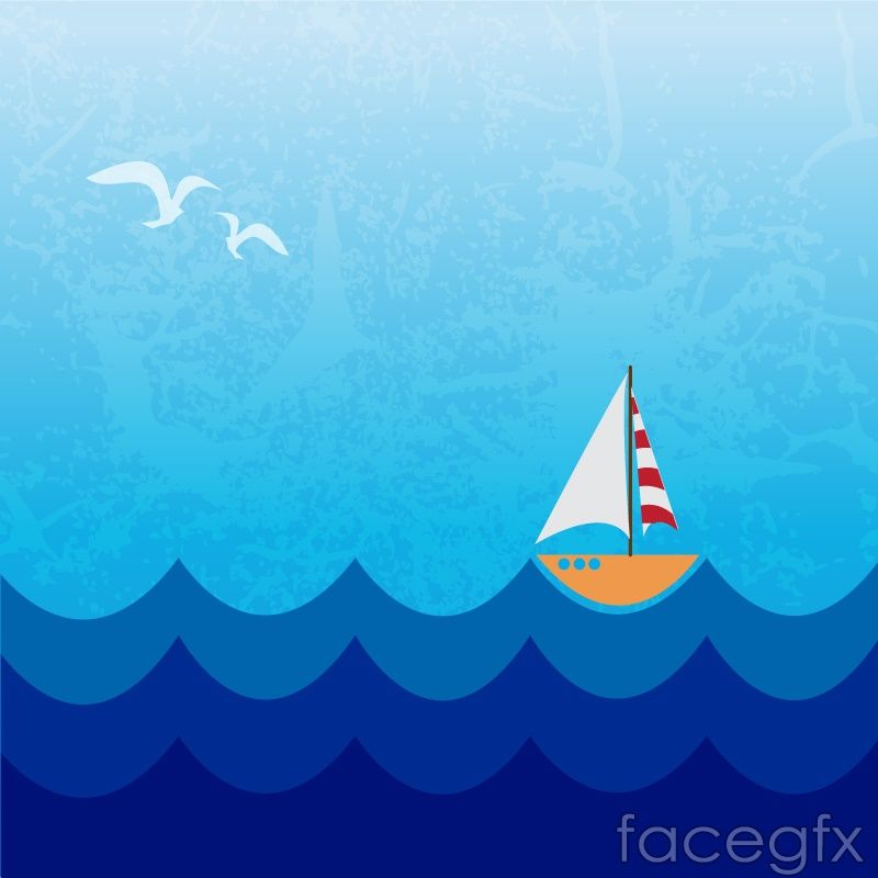 800x800 Cartoon Nautical Sailing Background Vector Free Vectors