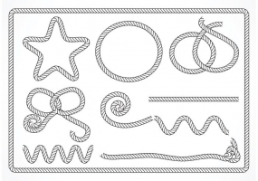 285x200 Nautical Rope Border Free Vector Graphic Art Free Download